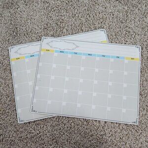 2 Dry Erase Magnetic Draw In Calendars